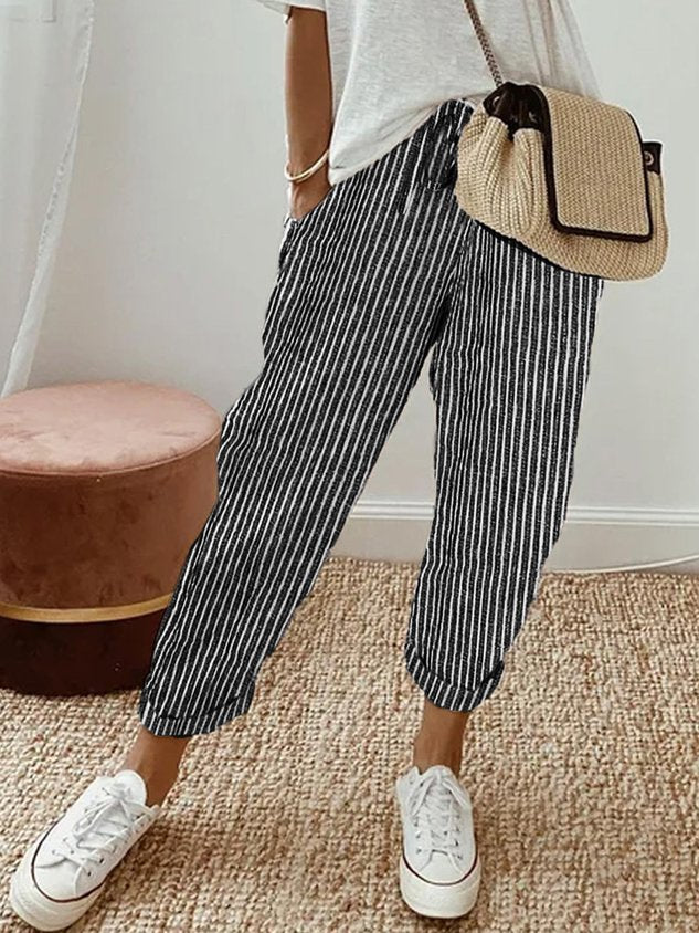Pantaloni casual in lino da donna | Ideali per tutti i giorni