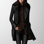 Cappotto da motociclista Perfecto con colletto in pelliccia sintetica in similpelle per donna