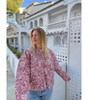 Giacca imbottita oversize floreale da donna