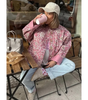 Giacca imbottita oversize floreale da donna