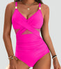 Costume da bagno intero modellante da donna con rete | Ideale per l'estate