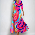 Robe Elégante à Imprimé Floral pour Femmes