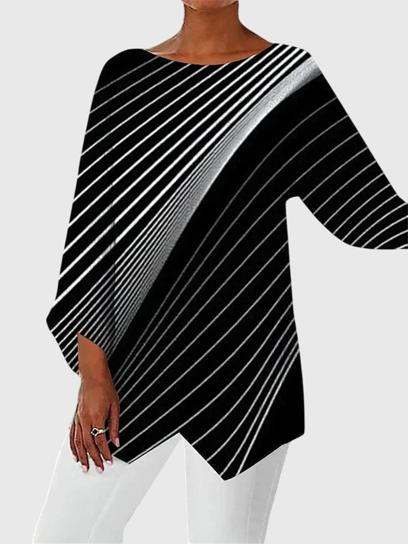 Maglia a maniche lunghe con stampa farfalla per donna | Ideale per tutti i giorni