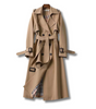 Trench coat lungo in cotone per donna