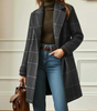 Cappotto a quadri in tessuto effetto lana da donna