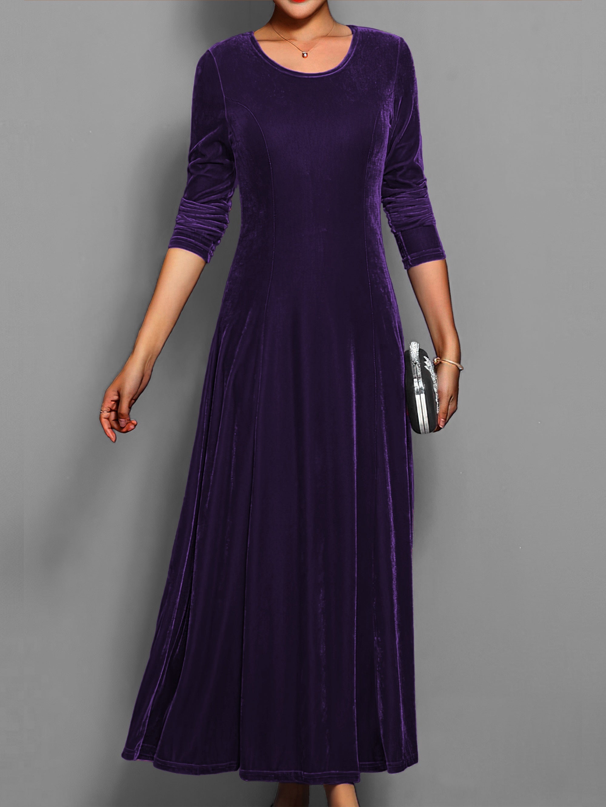 Robe Longue en Velours pour Femmes