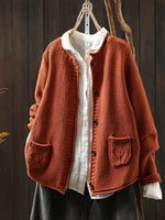 Pull à col rond et manches longues pour Femme