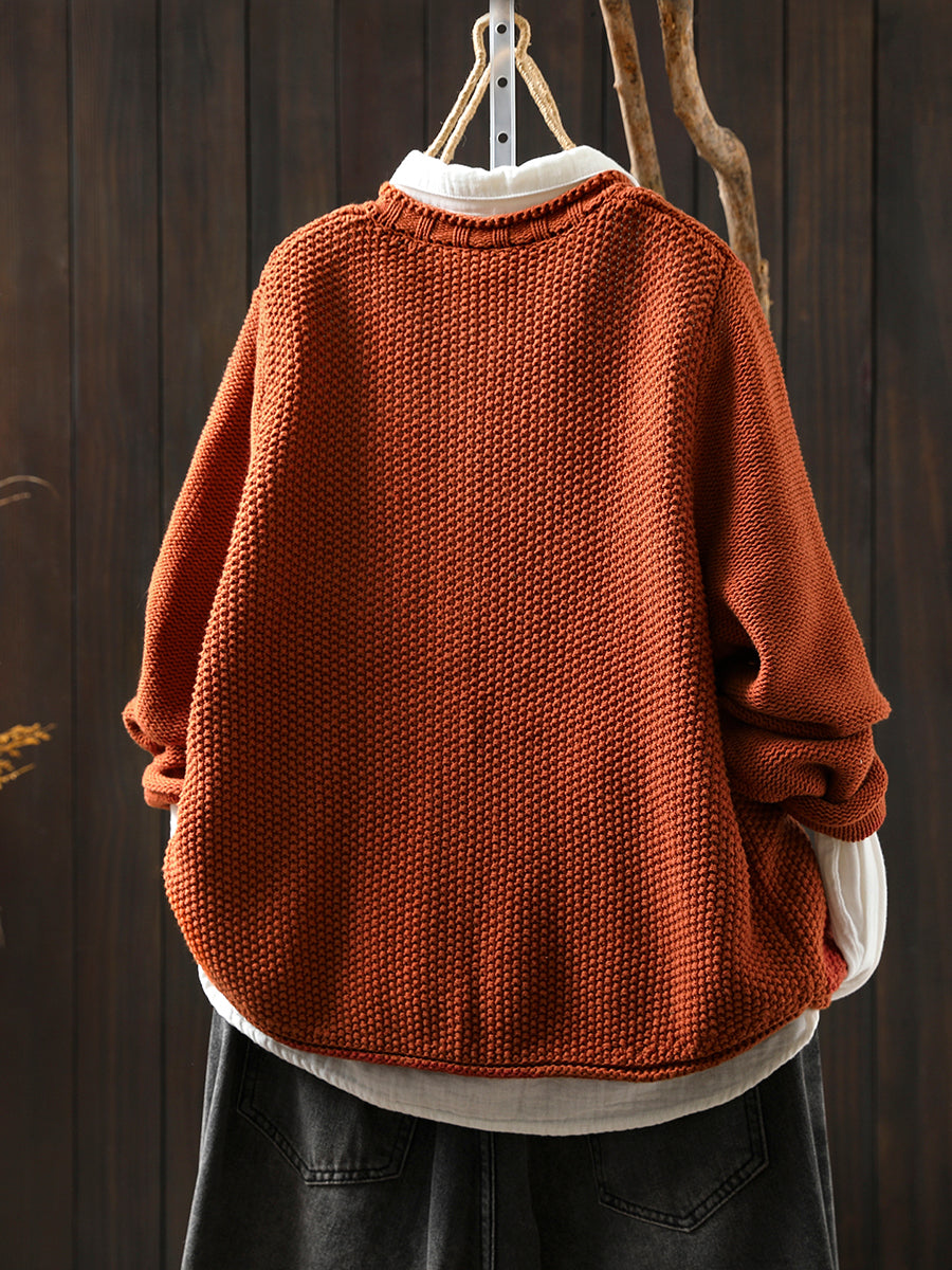 Pull à col rond et manches longues pour Femme