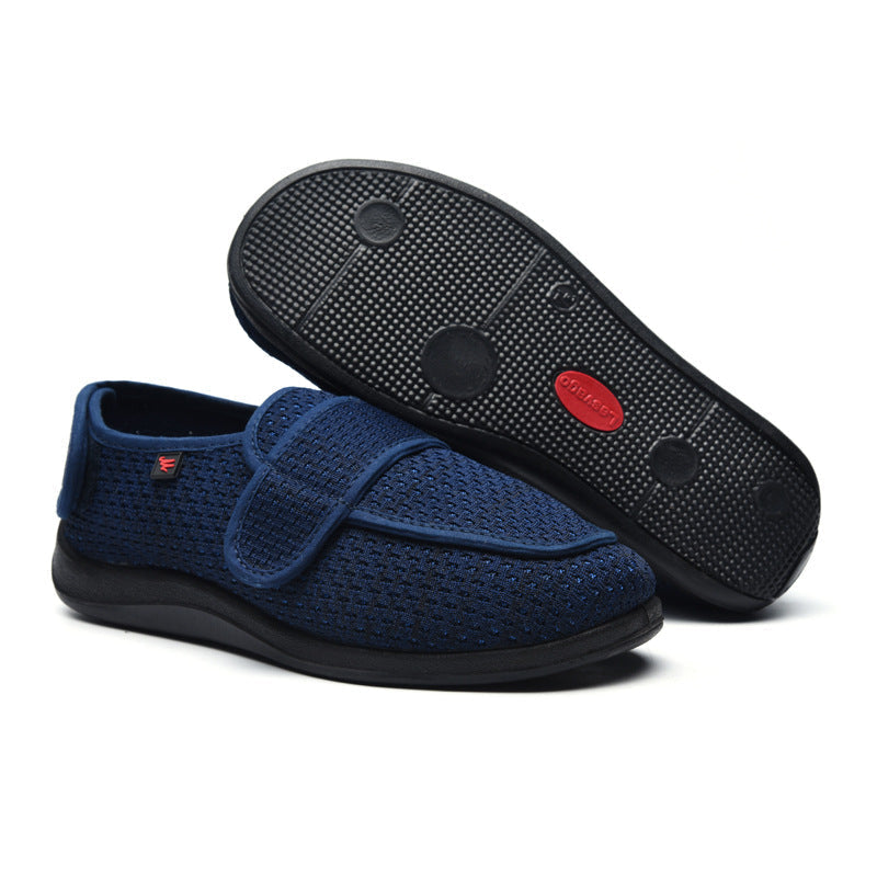 Chausson donna comfort per piedi larghi con chiusura a strappo in maglia