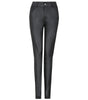 Pantaloni a vita alta in similpelle a taglio slim da donna  