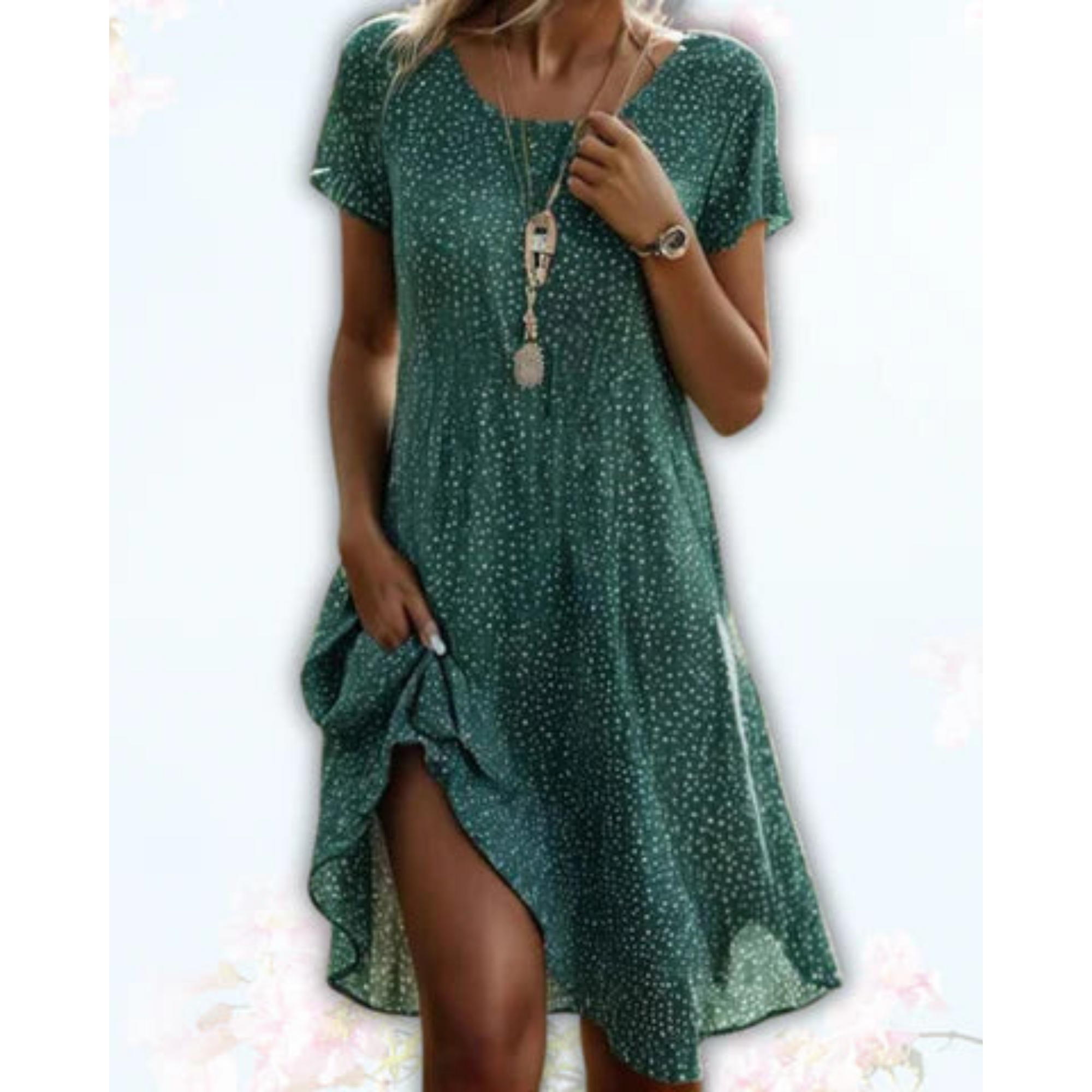 Vestito Estivo Midi con Stampa Geometrica da Donna | Ideale per le Vacanze