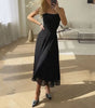 Robe Midi pour Femmes à Encolure Carrée