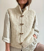 Gilet senza maniche con collo alto in maglia per donna