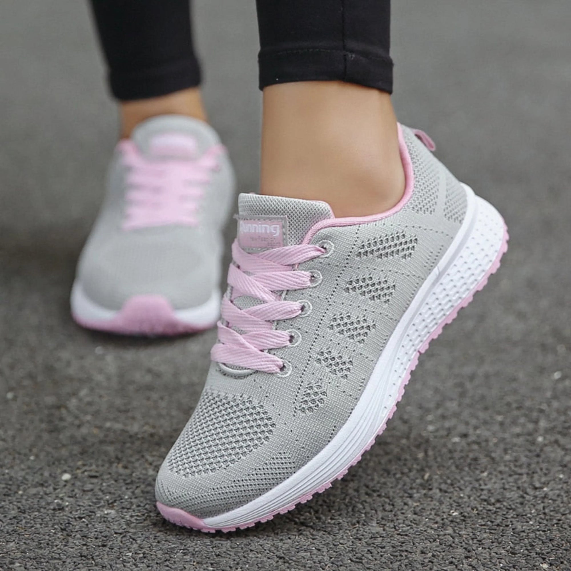Canotta sportiva da corsa in mesh per donna