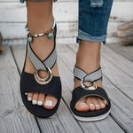 Sandali Peep-Toe con Fibbia Metallica da Donna | Ideali per l'Estate