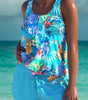Tankini effet ventre piatto e short per donna