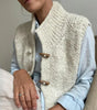 Gilet senza maniche con collo alto in maglia per donna