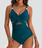 Costume da bagno intero modellante da donna con rete | Ideale per l'estate