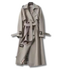 Trench coat lungo in cotone per donna