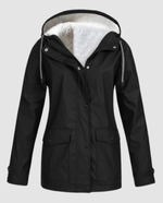 Parka oversize con cappuccio e pelliccia ecologica da donna