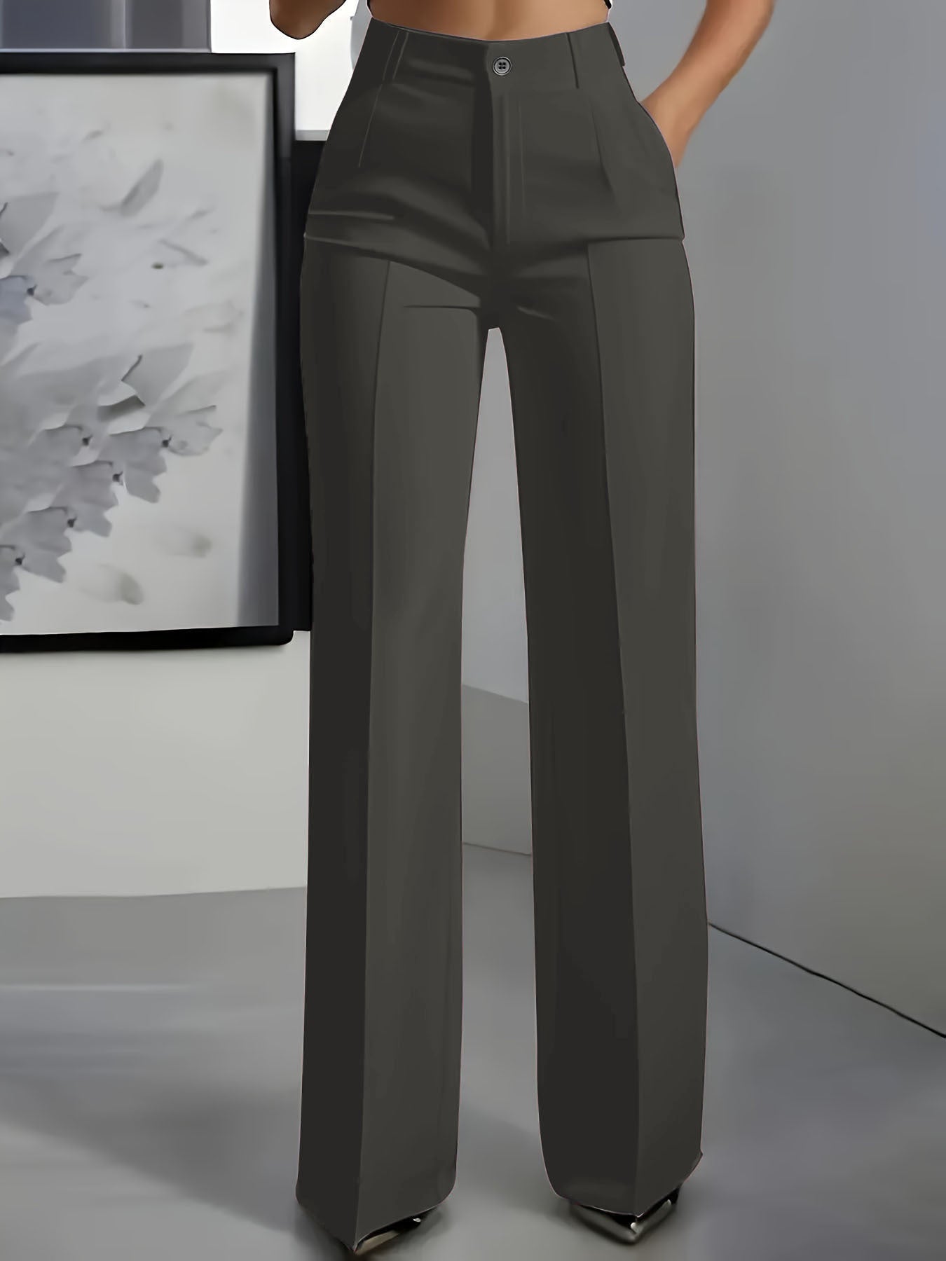 Pantaloni larghi a vita alta da donna
