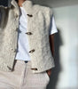 Gilet senza maniche con collo alto in maglia per donna