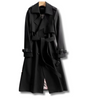 Trench coat lungo in cotone per donna