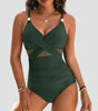 Costume da bagno intero modellante da donna con rete | Ideale per l'estate