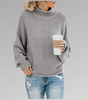 Maglione oversize in maglia con collo alto per donna