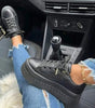 Sneaker con zeppa e suola spessa in similpelle per donna