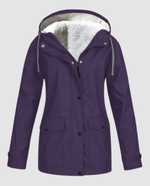 Parka oversize con cappuccio e pelliccia ecologica da donna