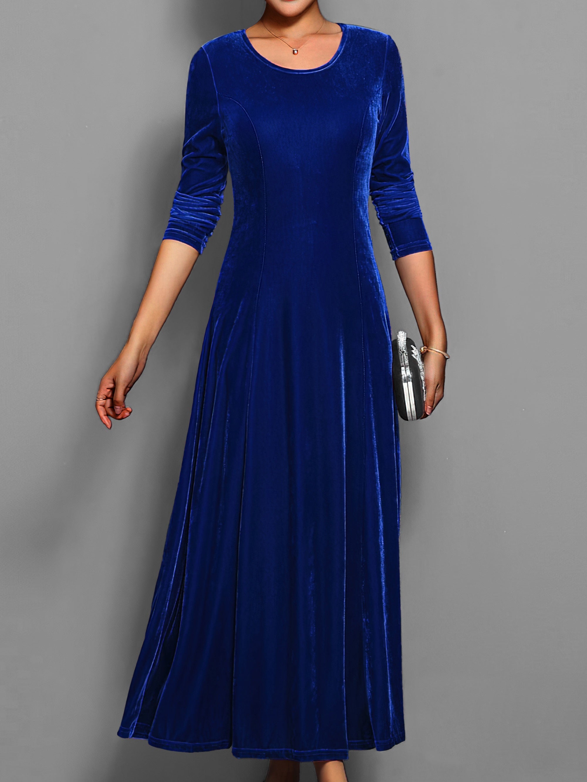 Robe Longue en Velours pour Femmes
