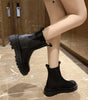 Stivaletti Chelsea con suola piatta in similpelle per donna