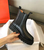 Stivaletti Chelsea con suola piatta in similpelle per donna