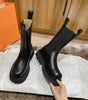 Stivaletti Chelsea con suola piatta in similpelle per donna