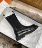 Stivaletti Chelsea con suola piatta in similpelle per donna