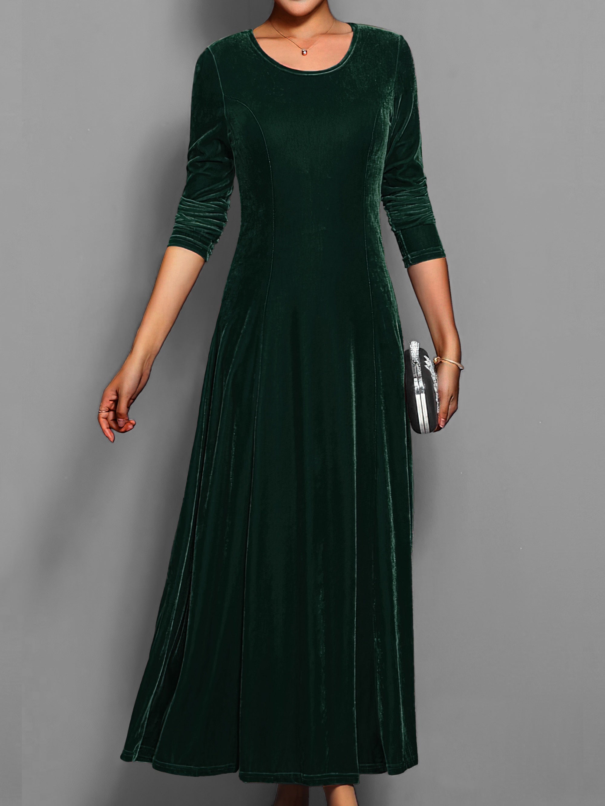 Robe Longue en Velours pour Femmes