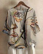 Top donna tunica con stampa geometrica | Ideale per tutti i giorni