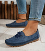 Mocassino Confort con Lacci Decorativi in Similpelle per Donna