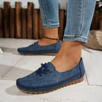 Mocassino Confort con Lacci Decorativi in Similpelle per Donna