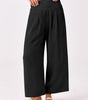 Pantaloni palazzo fluidi a vita alta con tasche per donna