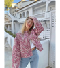 Giacca imbottita oversize floreale da donna
