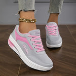 Scarpe con Zeppa Confortevoli in Finta Pelle per Donna
