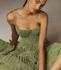 Vestito Midi Plissé con Spalline da Donna | Ideale per le Serate