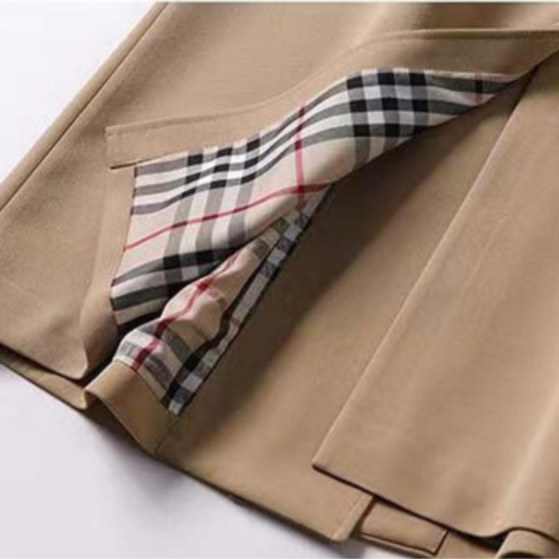 Trench coat lungo in cotone per donna