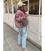 Giacca imbottita oversize floreale da donna