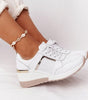 Sneaker con zeppa comfort in similpelle da donna