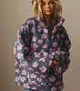 Pull chaud en polaire à motif floral pour femme