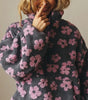 Pull chaud en polaire à motif floral pour femme