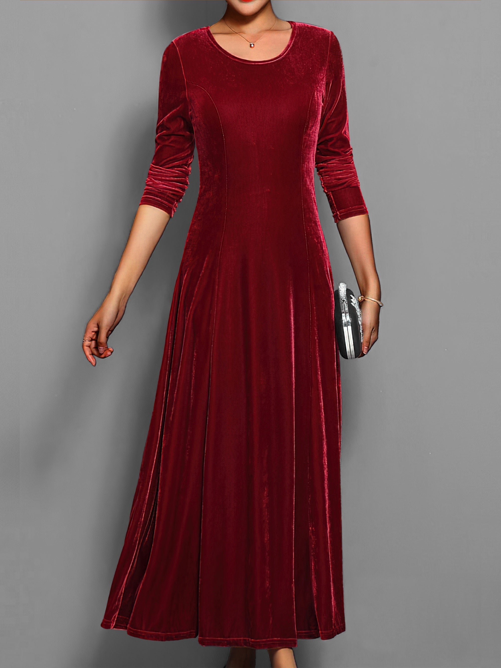 Robe Longue en Velours pour Femmes